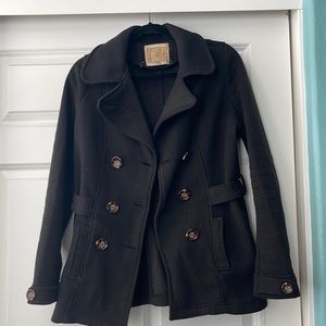 Black jacket overcoat